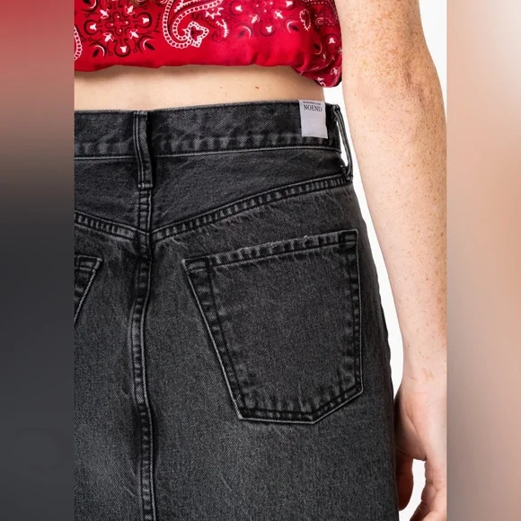 NWT✨ Jackie Cross Over Maxi Skirt in Black Vintage Wash Denim SIZE 30 - Picture 6 of 12